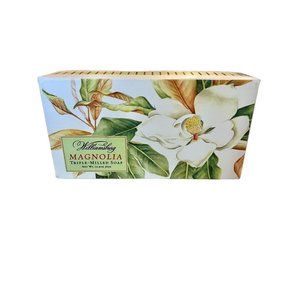 NEW WILLIAMSBURG Magnolia Triple Milled Soap 3 Sealed Bars Virgin Olive Oil Seal